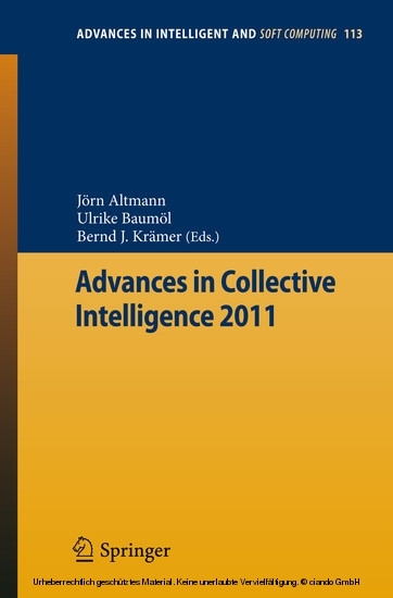 Advances in Collective Intelligence 2011 main product photo