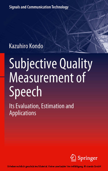 Subjective Quality Measurement of Speech main product photo
