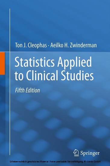 Statistics Applied to Clinical Studies main product photo