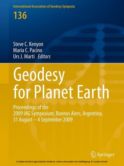 Geodesy for Planet Earth main product photo