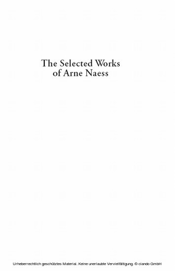 The Selected Works of Arne Naess main product photo