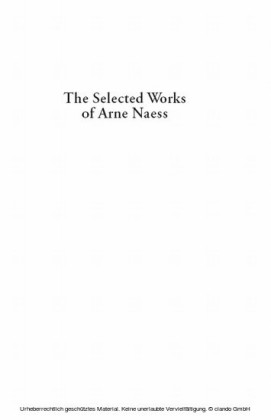 The Selected Works of Arne Naess