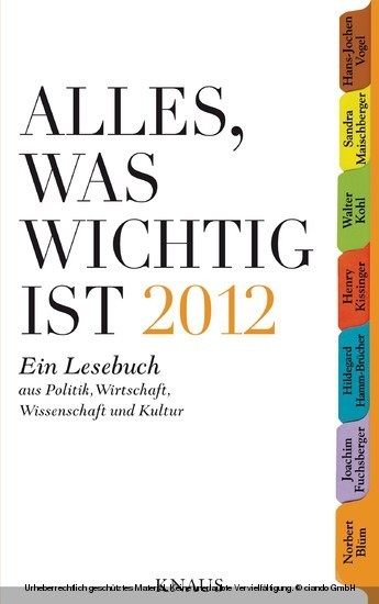 Alles, was wichtig ist 2012 main product photo