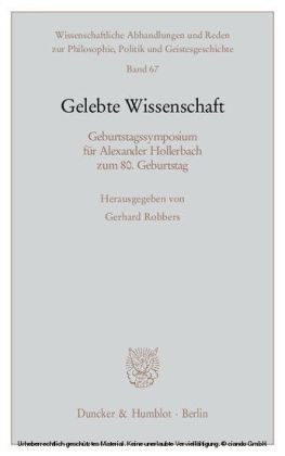 Gelebte Wissenschaft.