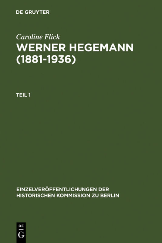 Werner Hegemann (1881-1936) main product photo