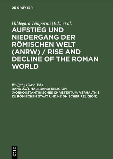 Religion (Vorkonstantinisches Christentum: Verhältnis zu römischem Staat und heidnischer Religion) main product photo