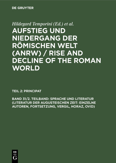 Sprache und Literatur (Literatur der augusteischen Zeit: Einzelne Autoren, Fortsetzung, Vergil, Horaz, Ovid) main product photo
