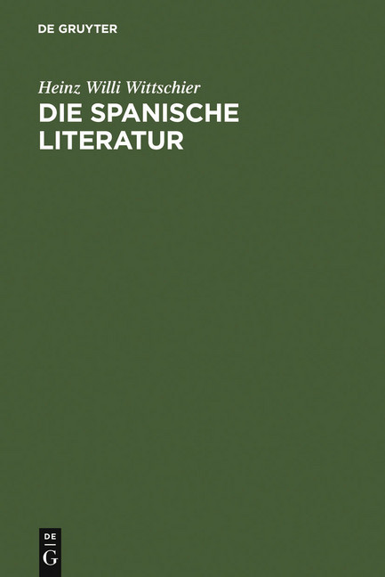 Die spanische Literatur main product photo
