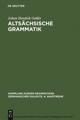 Altsächsische Grammatik