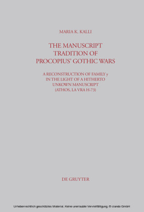 The Manuscript Tradition of Procopius' Gothic Wars