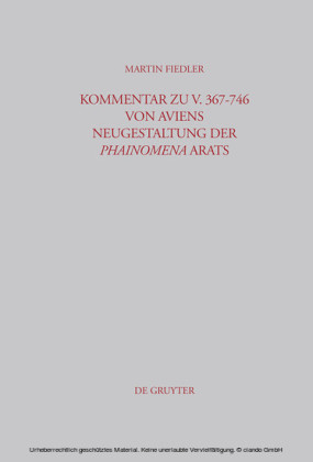 Kommentar zu V. 367-746 von Aviens Neugestaltung der Phainomena Arats