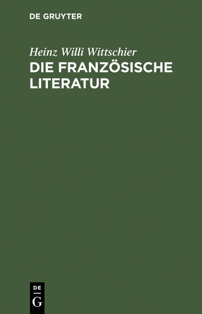 Die französische Literatur main product photo