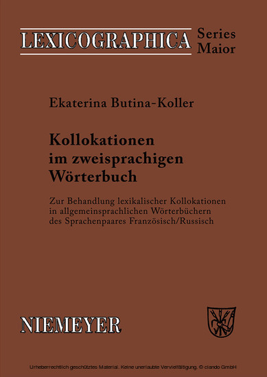 Kollokationen im zweisprachigen Wörterbuch main product photo