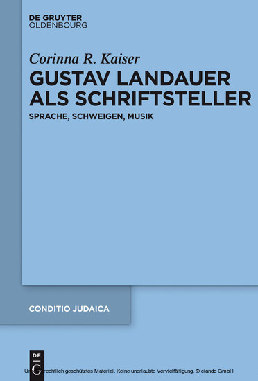 Gustav Landauer als Schriftsteller main product photo