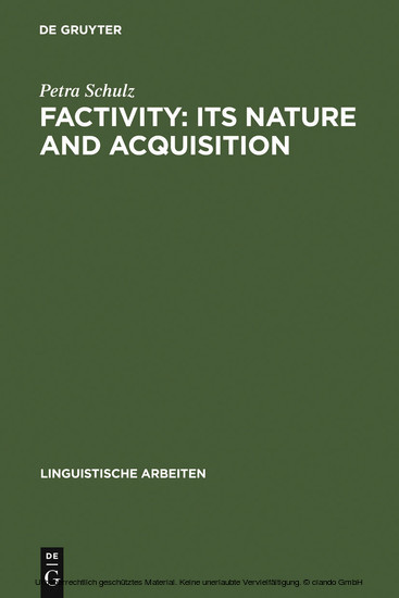 Factivity: Its Nature and Acquisition main product photo