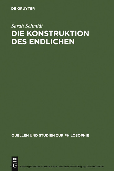 Die Konstruktion des Endlichen main product photo