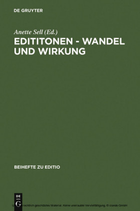 Edititonen - Wandel und Wirkung