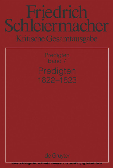 Predigten 1822-1823 main product photo