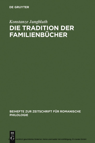 Die Tradition der Familienbücher main product photo