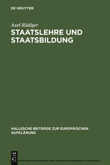 Staatslehre und Staatsbildung main product photo