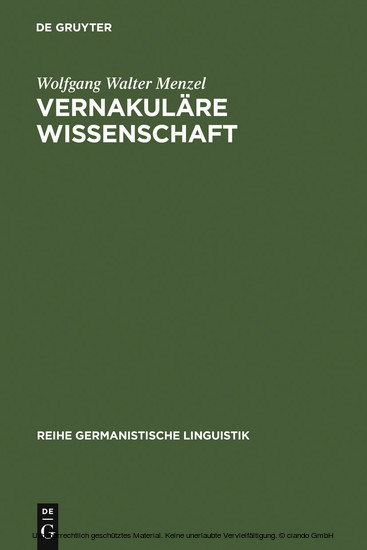 Vernakuläre Wissenschaft main product photo