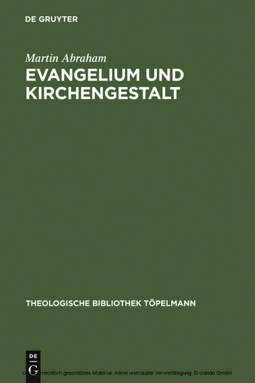 Evangelium und Kirchengestalt main product photo