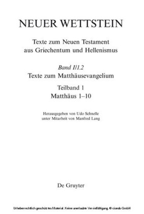 Texte zum Matthäusevangelium