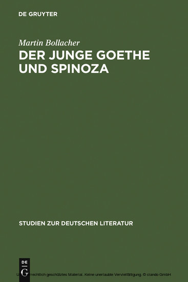 Der junge Goethe und Spinoza main product photo