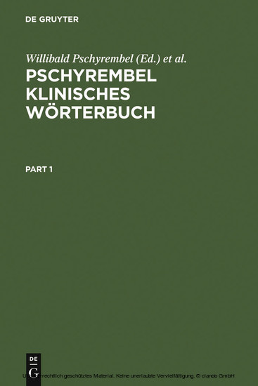 Pschyrembel klinisches Wörterbuch main product photo
