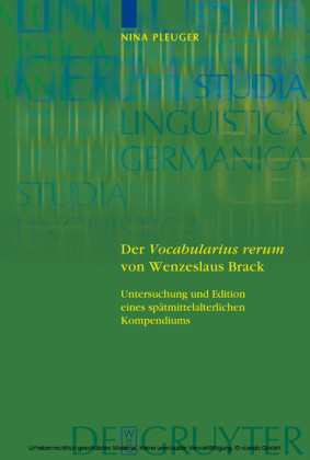 Der 'Vocabularius rerum' von Wenzeslaus Brack