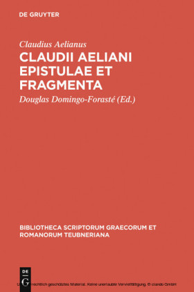 Claudii Aeliani Epistulae et fragmenta