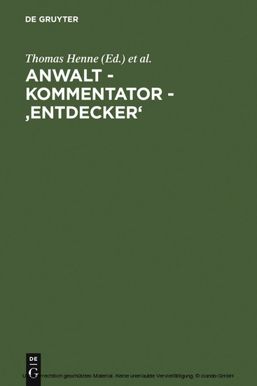 Anwalt - Kommentator - 'Entdecker' main product photo