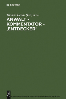 Anwalt - Kommentator - 'Entdecker'