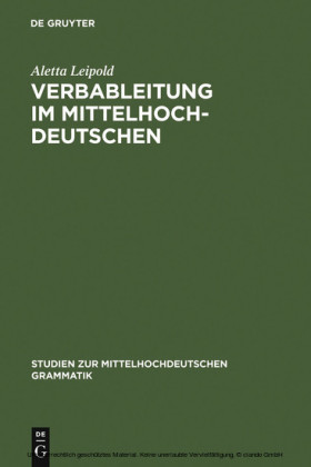 Verbableitung im Mittelhochdeutschen