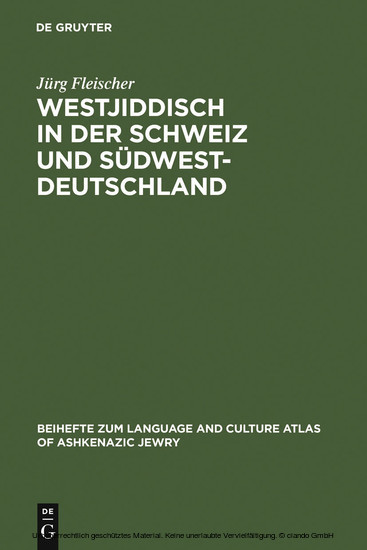 Westjiddisch in der Schweiz und Südwestdeutschland main product photo