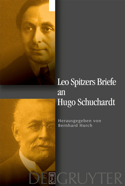Leo Spitzers Briefe an Hugo Schuchardt main product photo