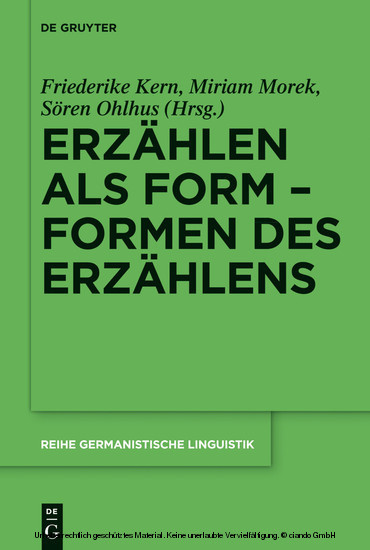 Erzählen als Form - Formen des Erzählens main product photo
