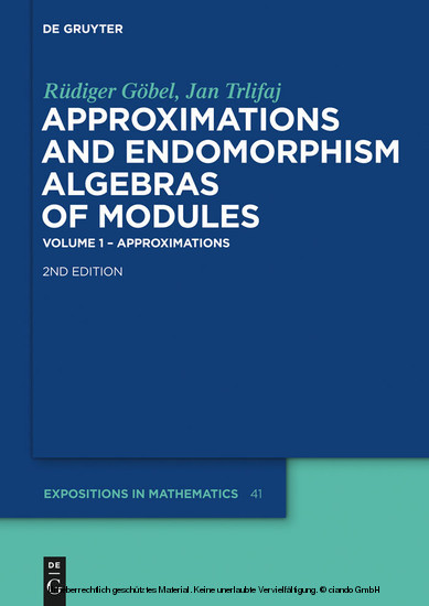 Approximations and Endomorphism Algebras of Modules main product photo
