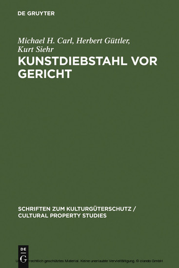 Kunstdiebstahl vor Gericht main product photo