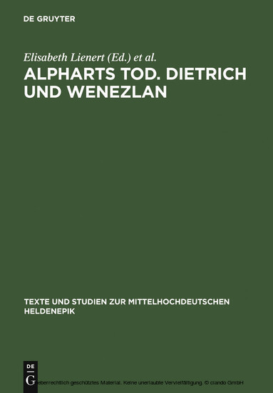 Alpharts Tod. Dietrich und Wenezlan main product photo