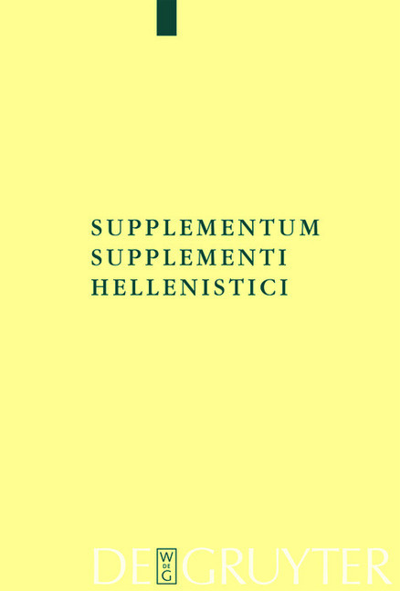 Supplementum Supplementi Hellenistici main product photo