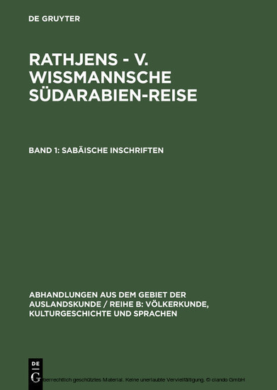 Sabäische Inschriften main product photo