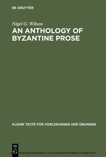 An Anthology of Byzantine Prose main product photo
