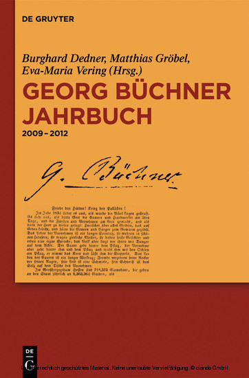 Georg Büchner Jahrbuch. Bd.12 main product photo
