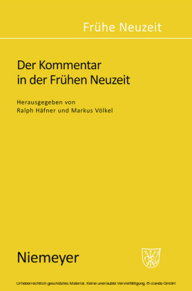 Der Kommentar in der Frühen Neuzeit