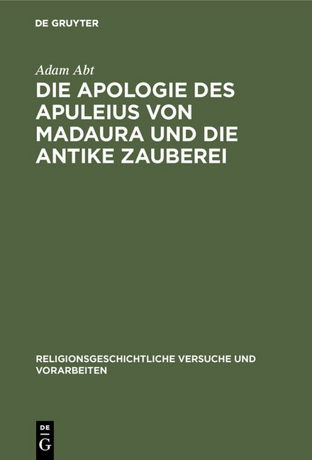 Die Apologie des Apuleius von Madaura und die antike Zauberei main product photo