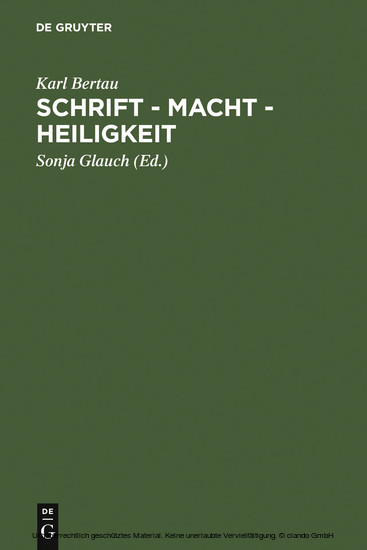 Schrift - Macht - Heiligkeit main product photo