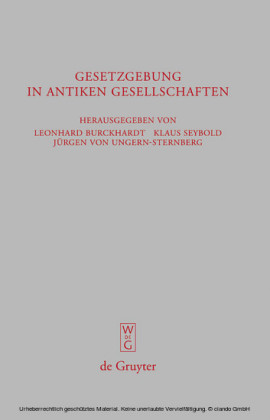 Gesetzgebung in antiken Gesellschaften