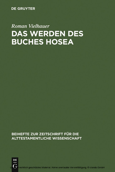 Das Werden des Buches Hosea main product photo