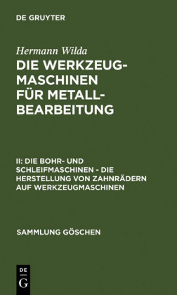 Die Bohr- und Schleifmaschinen - Die Herstellung von Zahnrädern auf Werkzeugmaschinen